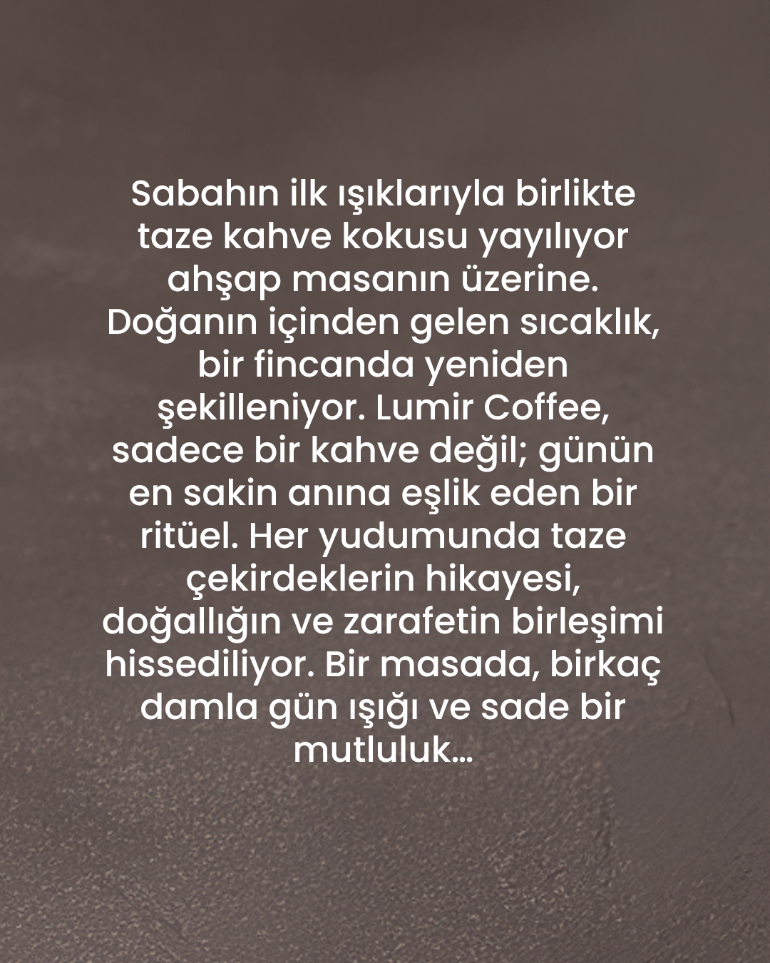 Lumir Coffee - Metin